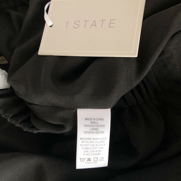 ๐ฅSOLD๐ฅNWT 1.State Wide Leg Black Pants - Picture 7 of 8